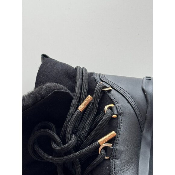 NWOB INUIKII Endurance Trekking Black Leather Shearling Winter Boots, Size 36 - Picture 10 of 16